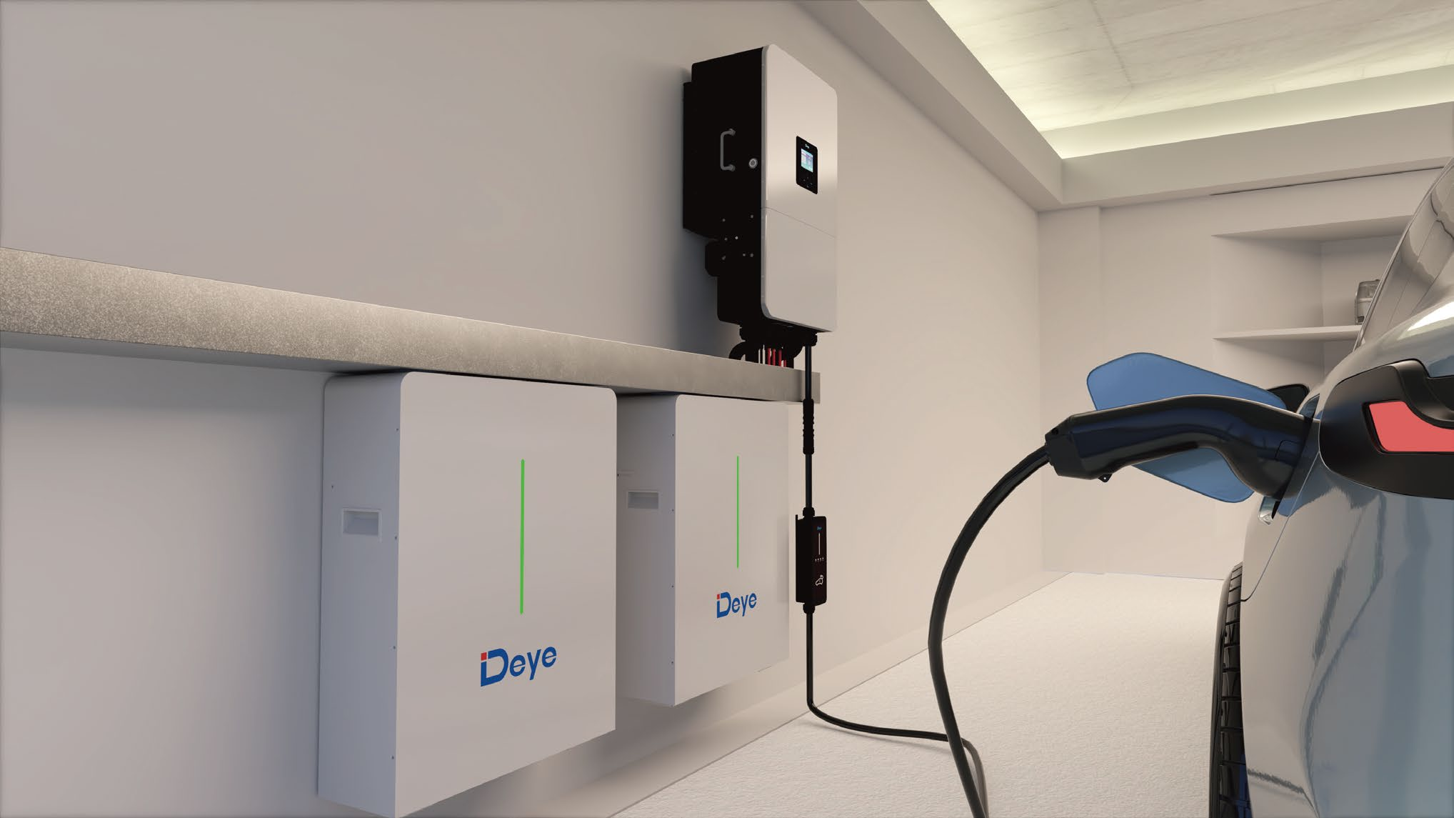 Deye EV AC Charger SUN-EVSE11K01-EU-AC 11kW Three Phase IP66 (detail view) Deye EV AC Charger - SUN-EVSE11K01-EU-AC detail view | NZ Depot
