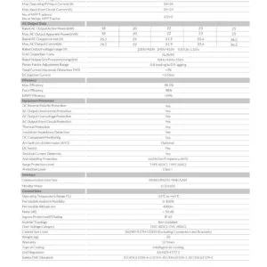Deye SUN-25K-G05-AU 25kW Three-Phase - SUN-25K-G05-AU side profile | NZ Depot