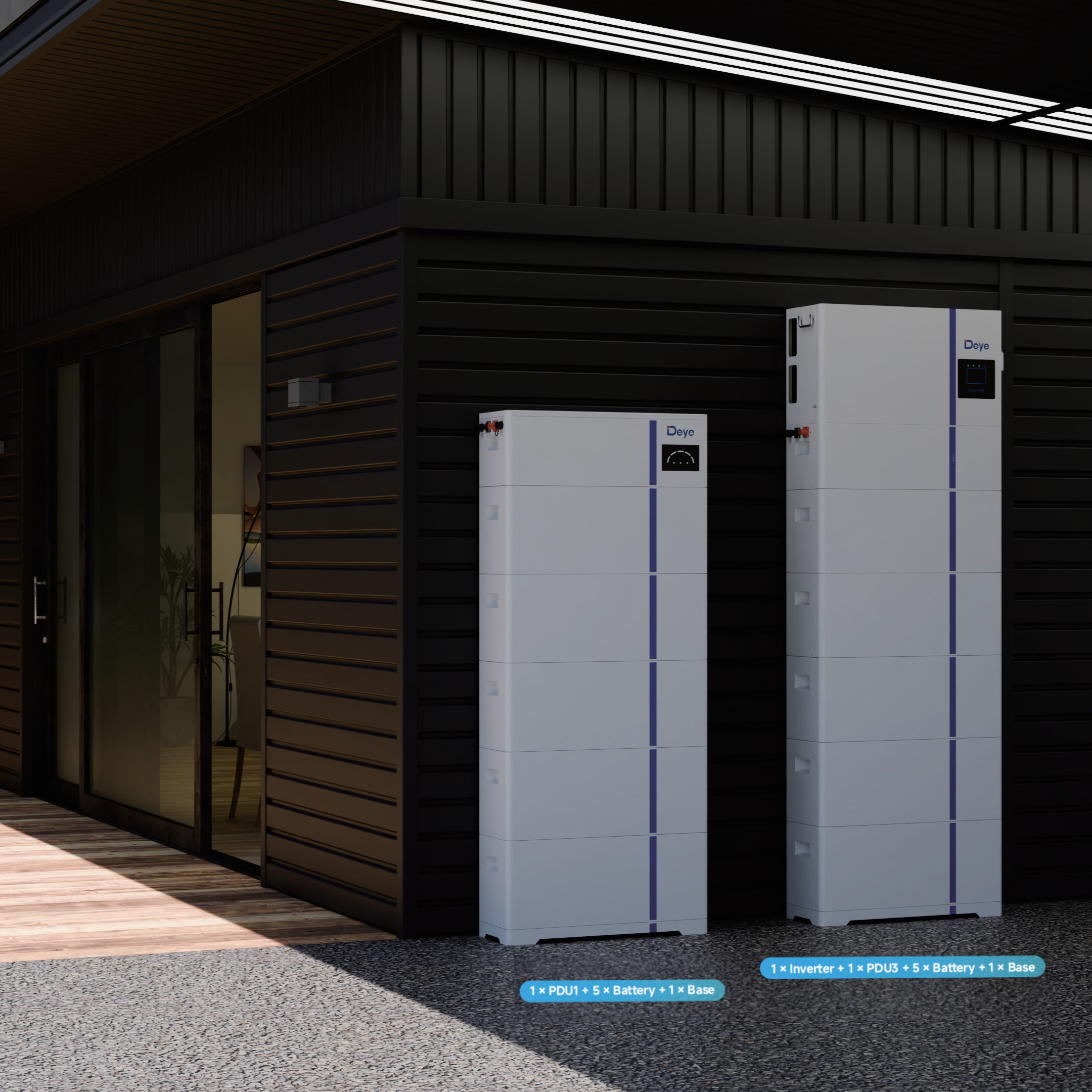 Deye 5kW Single Phase Hybrid All-in-One Energy Storage Inverter IP65 (installed view) Deye 5kW Single Phase Hybrid - AI-W5.1-5P1-AU-B installed view | NZ Depot