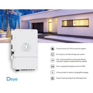 Deye 10kW Single Phase - DY-10K-P1 side profile | NZ Depot