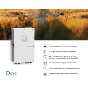 Deye 16kW Single Phase - DY-16K side profile | NZ Depot