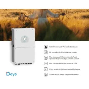 Deye 16kW Single-Phase 3 - SUN-16K-SG01LP1-AU side profile | NZ Depot