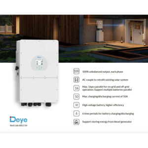 Deye 20kW Three Phase - DY-20K-P3 side profile | NZ Depot