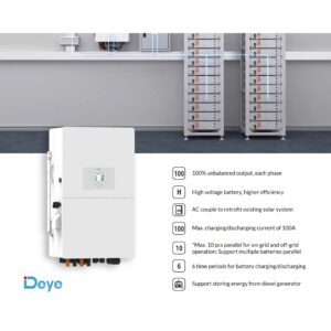 Deye 50kW Three Phase - DY-50K-P3 side profile | NZ Depot