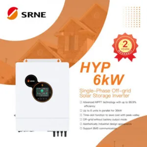 SRNE HYP4860S100-H 6kW Single-Phase - HYP4860S100-H side profile | NZ Depot