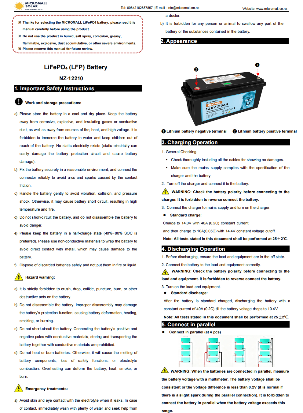 12.8V 210Ah Lithium Battery Essential LiFePO4 Battery Deep Cycle Battery Solar Battery (installed view) 12.8V 210Ah Lithium Battery - BTL-12.8V210 installed view | NZ Depot