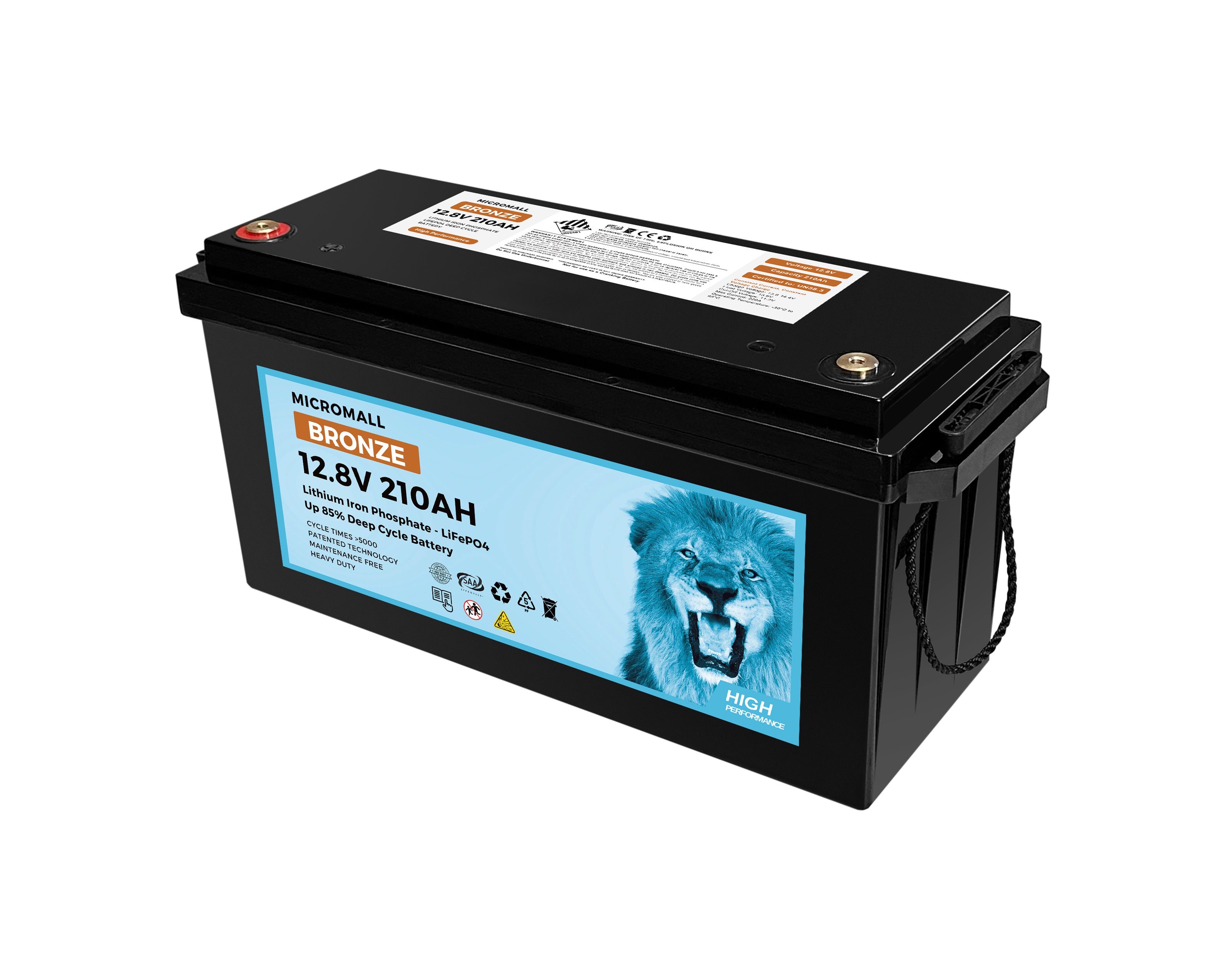 12V 200Ah 210Ah Lithium Battery LiFePO4 Battery Deep Cycle Battery Solar Battery (side profile) 12V 200Ah 210Ah Lithium Battery - BTL-12V210B side profile | NZ Depot