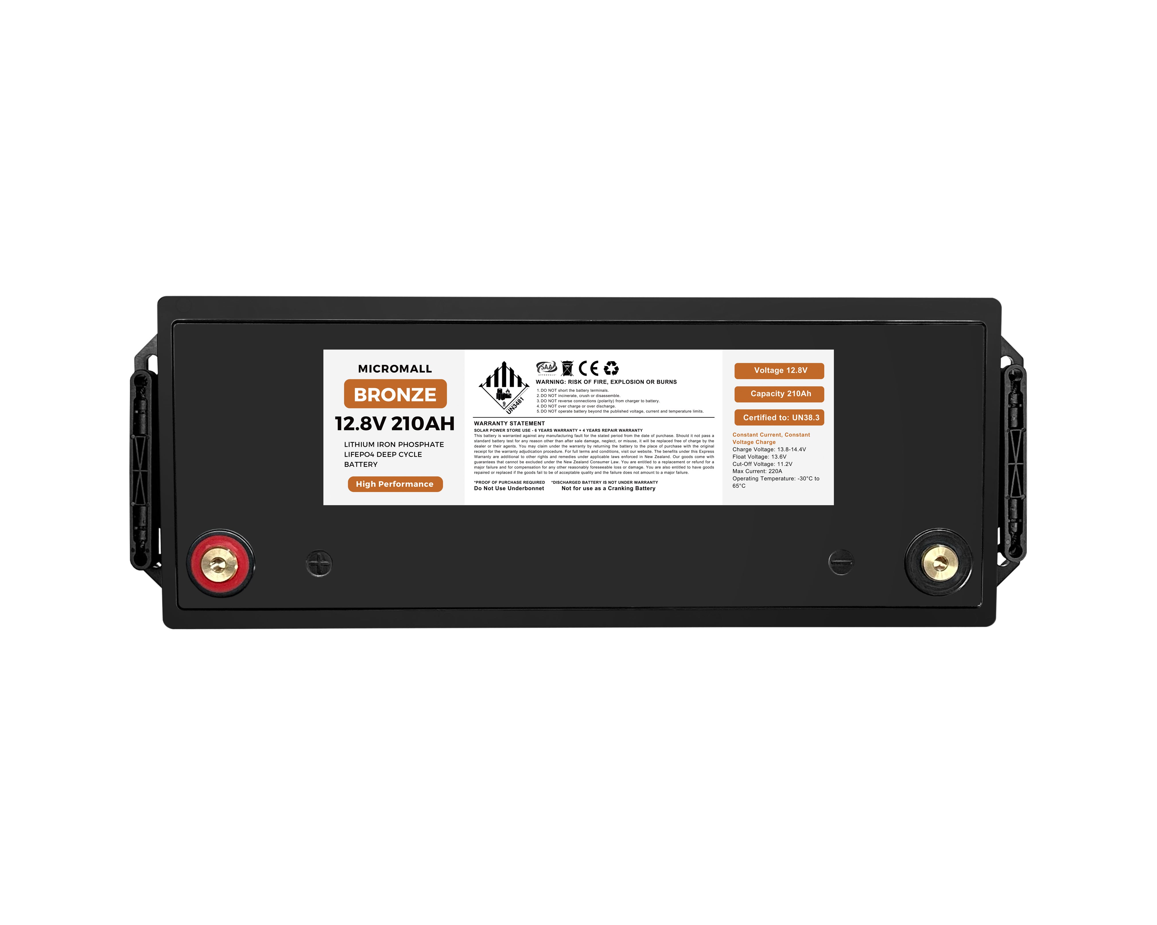 12V 200Ah 210Ah Lithium Battery LiFePO4 Battery Deep Cycle Battery Solar Battery (detail view) 12V 200Ah 210Ah Lithium Battery - BTL-12V210B detail view | NZ Depot