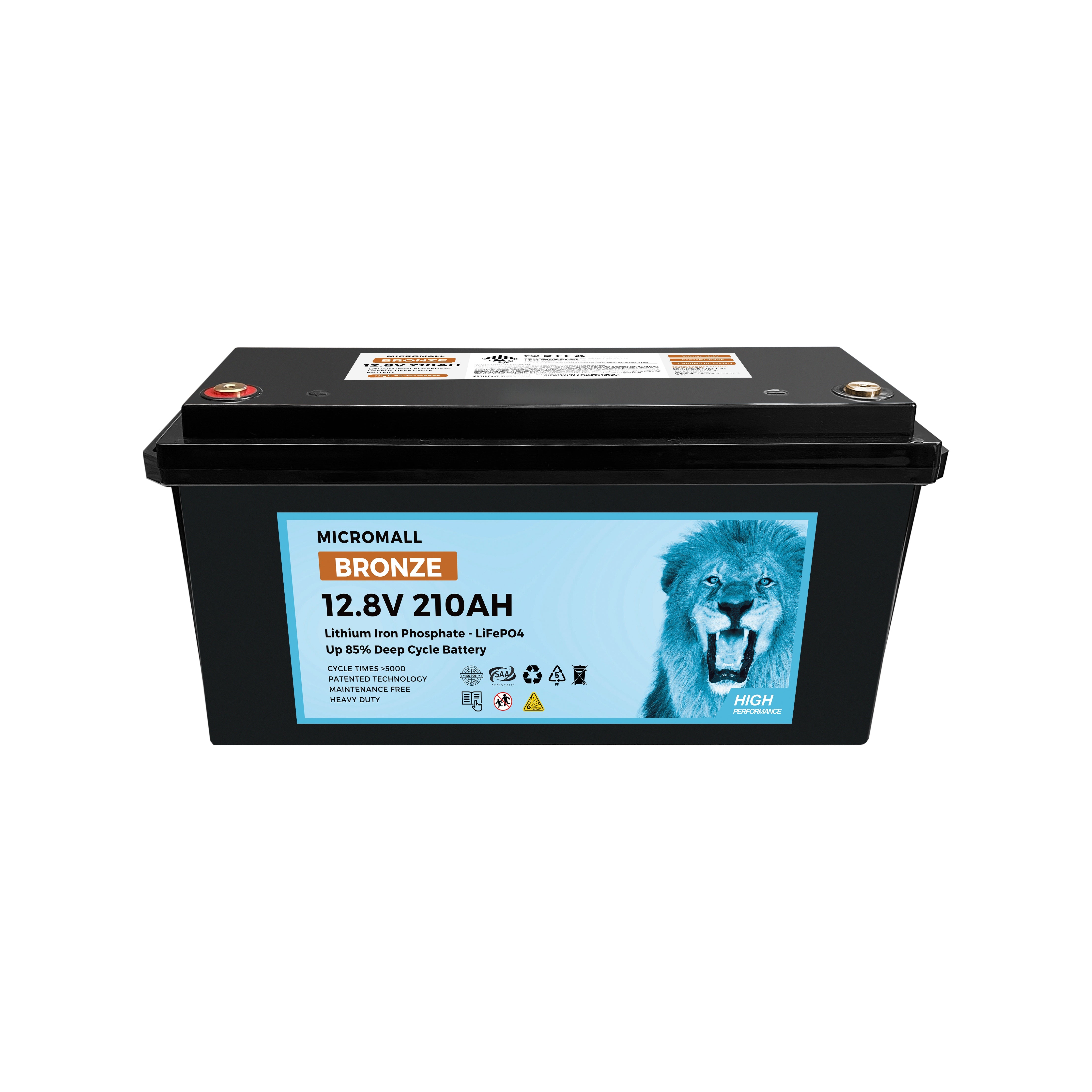 12V 200Ah 210Ah Lithium Battery LiFePO4 Battery Deep Cycle Battery Solar Battery (side profile) 12V 200Ah 210Ah Lithium Battery LiFePO4 Battery - BTL-12V210S side profile | NZ Depot