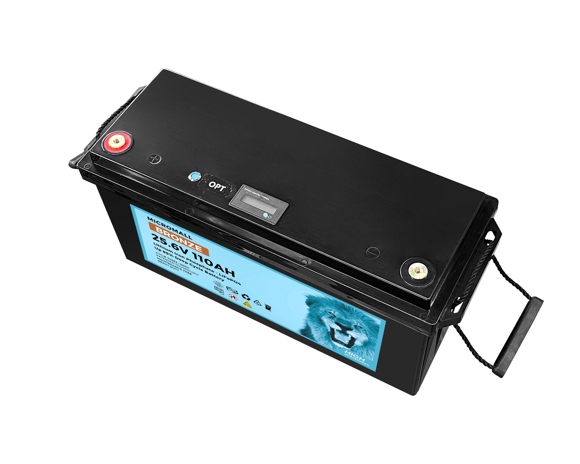 24V 100Ah 110Ah Lithium Battery Bronze LiFePO4 Battery Deep Cycle Battery Solar Battery (side profile) 24V 100Ah 110Ah Lithium - BTL-24V110B side profile | NZ Depot