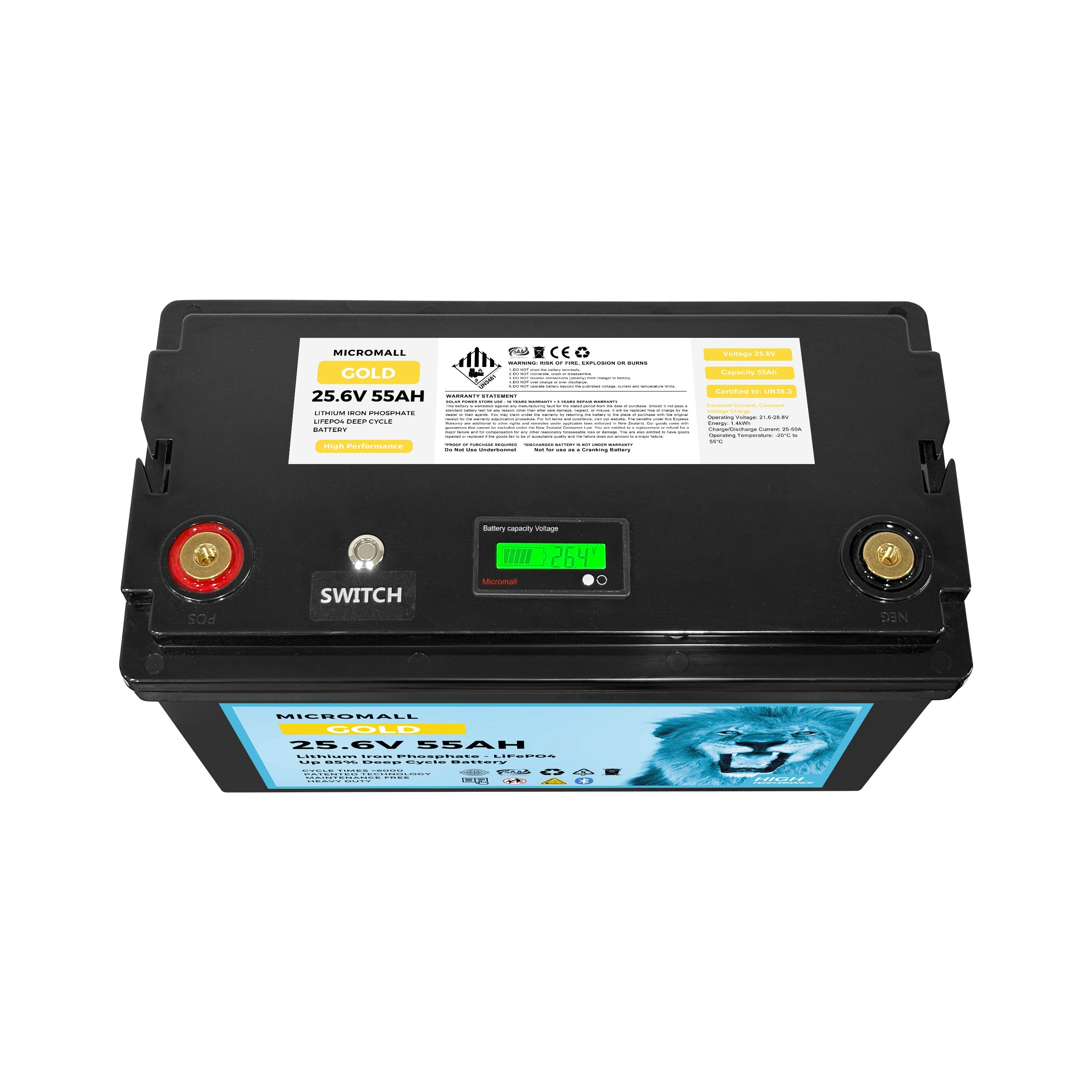 24V 50Ah 55Ah Lithium Battery LiFePO4 Battery Deep Cycle Battery Solar Battery (detail view) 24V 50Ah 55Ah Lithium - BTL-24V55G detail view | NZ Depot