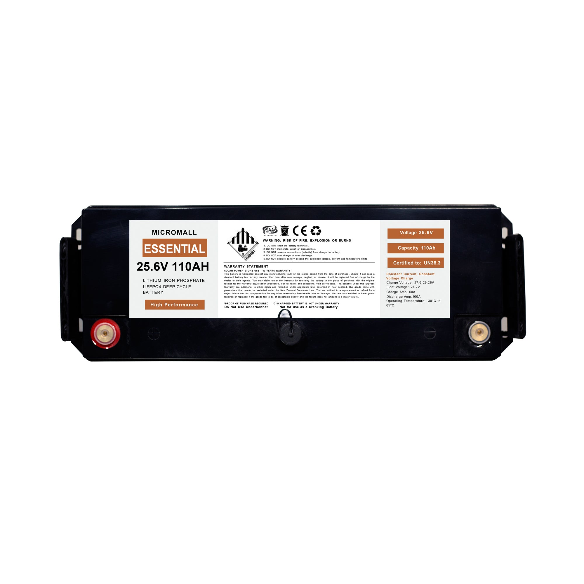 25.6V 110Ah Lithium Battery Essential LiFePO4 Battery Deep Cycle Battery Solar Battery (installed view) 25.6V 110Ah Lithium Battery - BTL-25.6V110 installed view | NZ Depot