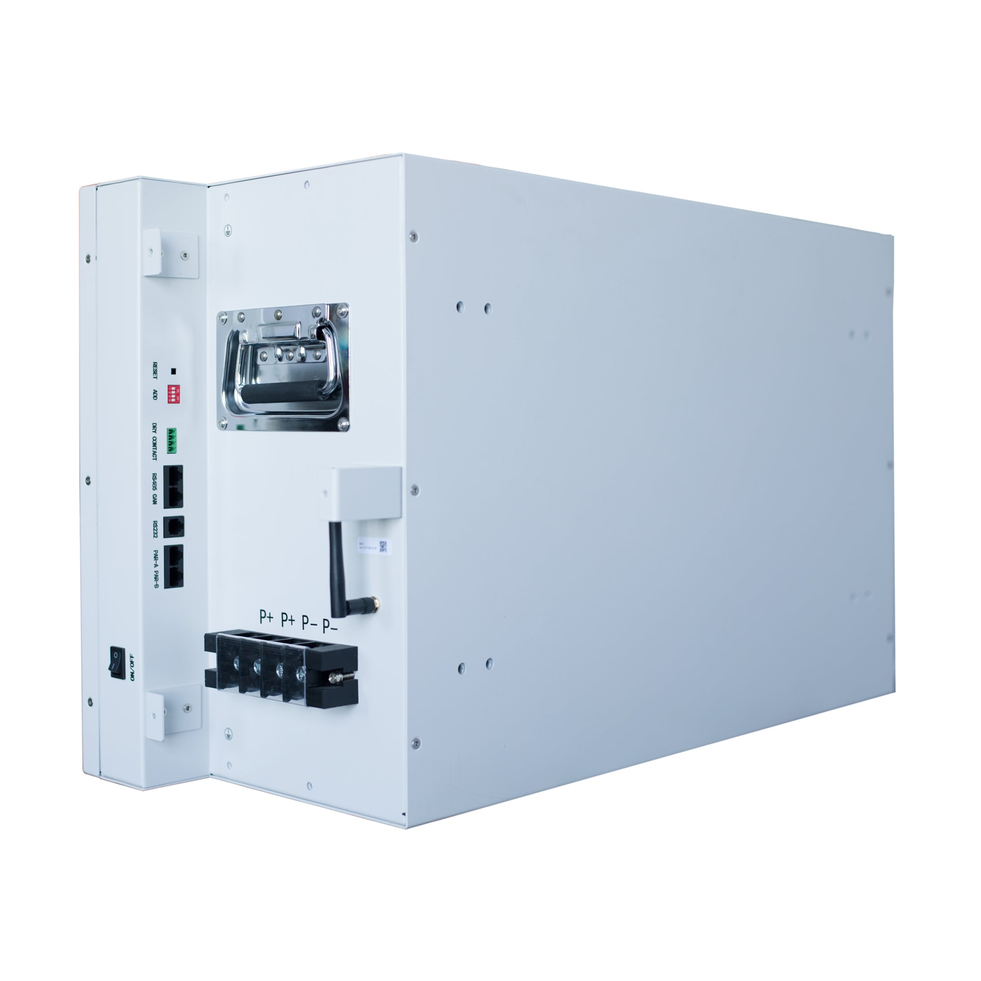 48V 206Ah 10.54kWh LiFePO4 Lithium Battery Deep Cycle Stackable Solar Battery (side profile) 48V 206Ah 10.54kWh LiFePO4 - BTL-48V210M side profile | NZ Depot