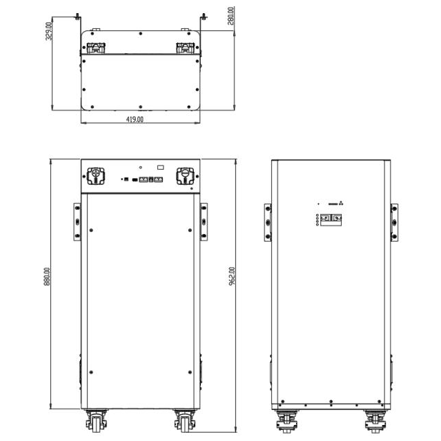 48V 51.2V 314Ah Lithium Battery LiFePO4 Battery Deep Cycle Battery Solar Battery (detail view) 48V 51.2V 314Ah Lithium - BTL-48V314 detail view | NZ Depot