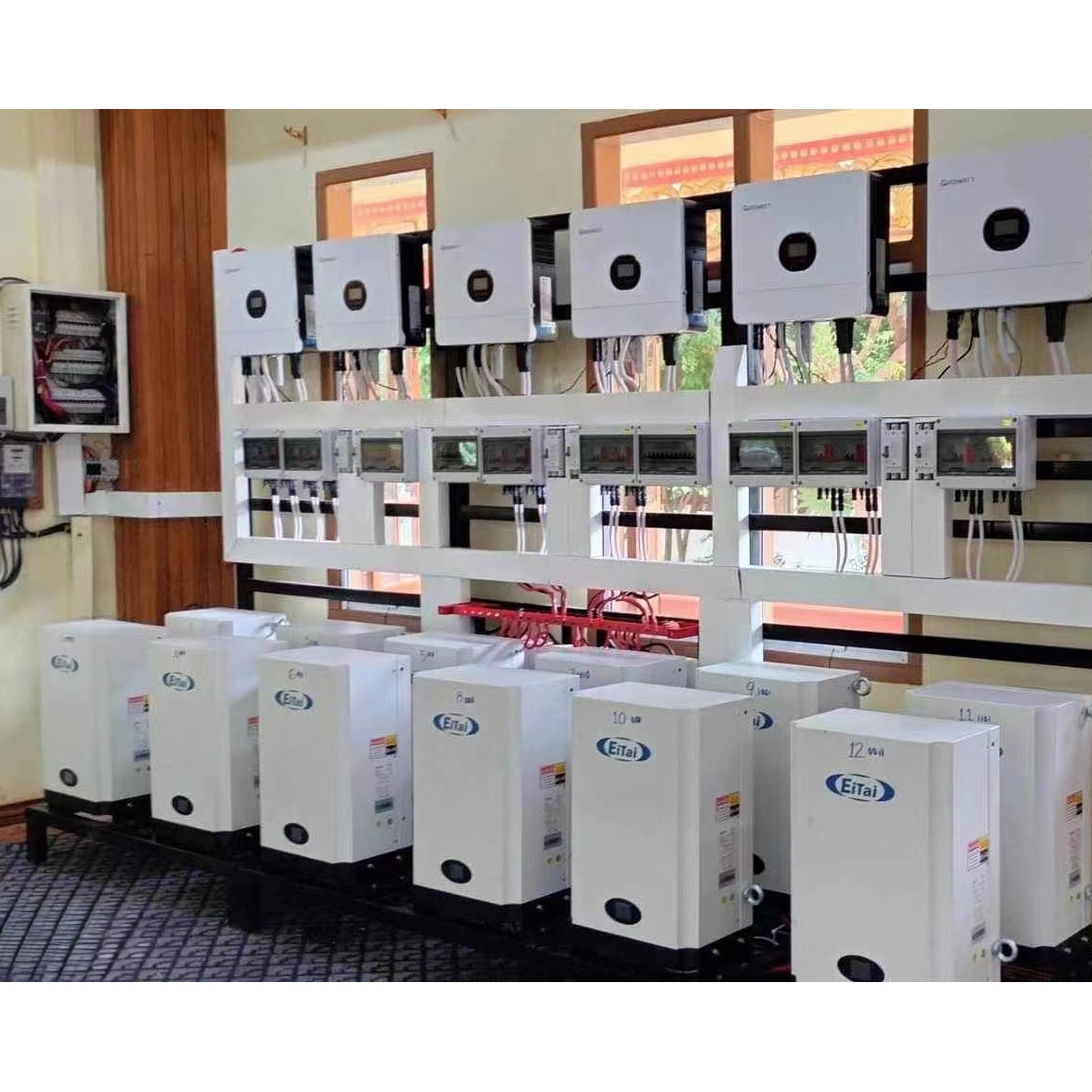 EITAI ELECUBE 10.75K Power Wall Lithium LiFePO4 48V 210Ah Solar Battery (installed view) EITAI ELECUBE 10.75K Power - ELECUBE installed view | NZ Depot
