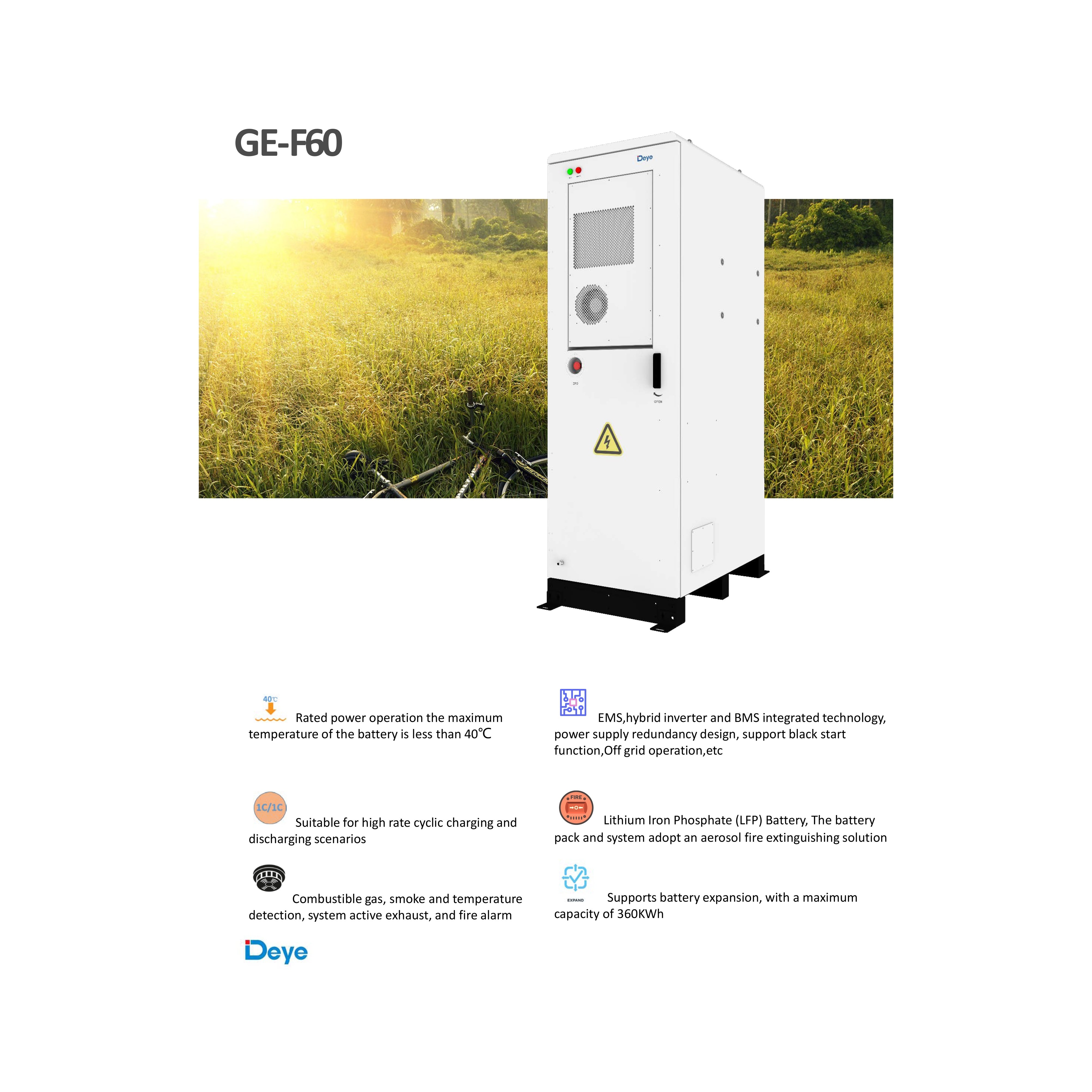 Deye GE-F60 High Voltage Energy Storage System (detail view) Deye GE-F60 High Voltage - GE-F60 detail view | NZ Depot