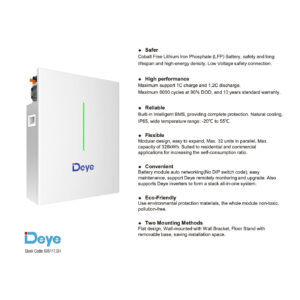 Deye RW-F10.2 LiFePO4 Battery - RW-F10.2 side profile | NZ Depot