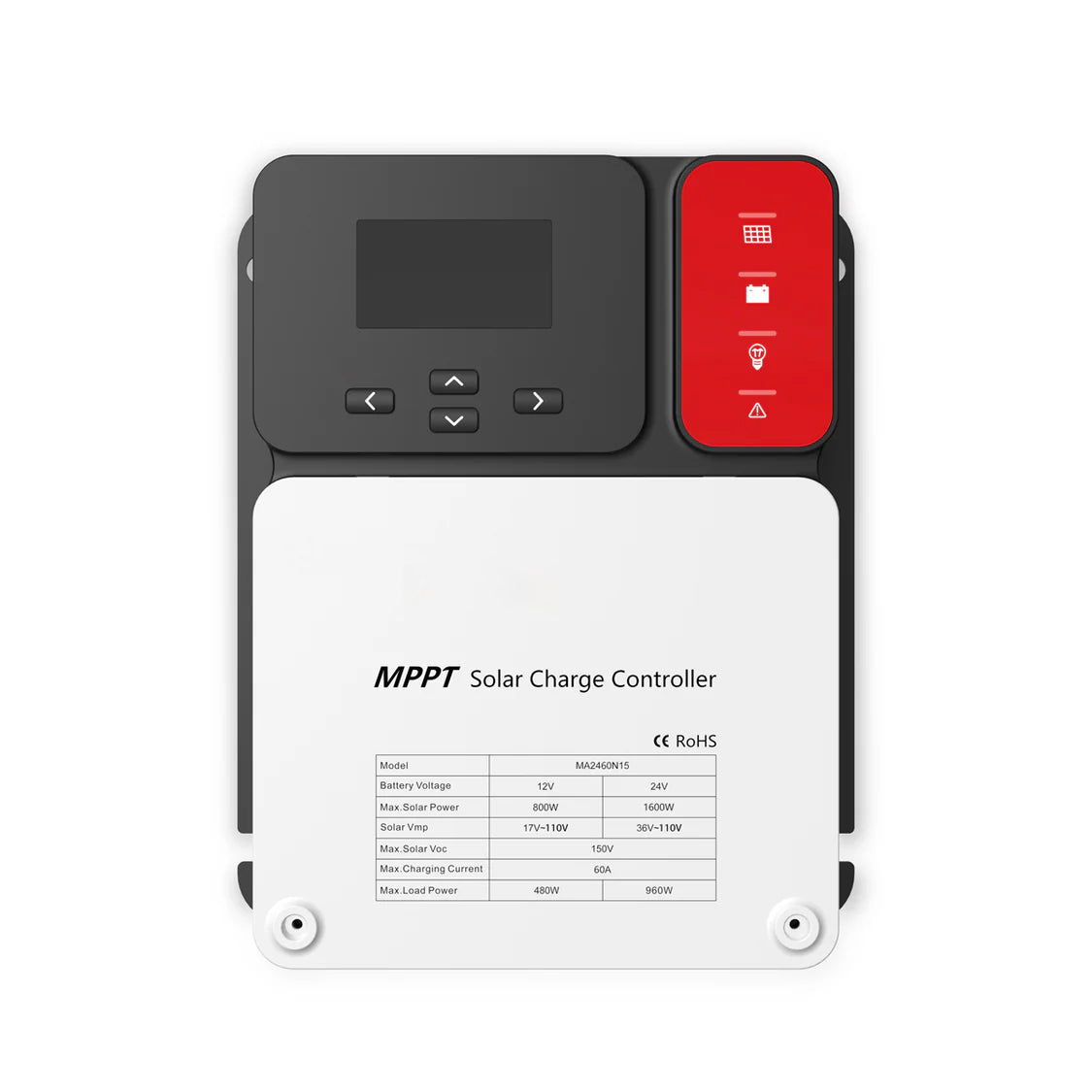 SRNE 12V 24V 60A MPPT Solar Charge Controller (installed view) SRNE 12V 24V 60A - MA2460N15 installed view | NZ Depot