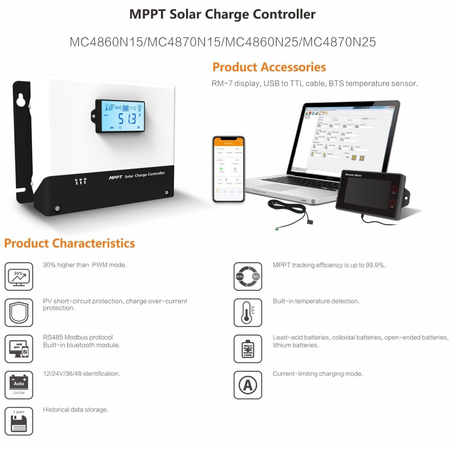 SRNE MC4860N15 MPPT Controller 60A MPPT Solar Charge Controller 12V 24V 36V 48V (installed view) SRNE MC4860N15 MPPT Controller - MC4860N15 installed view | NZ Depot