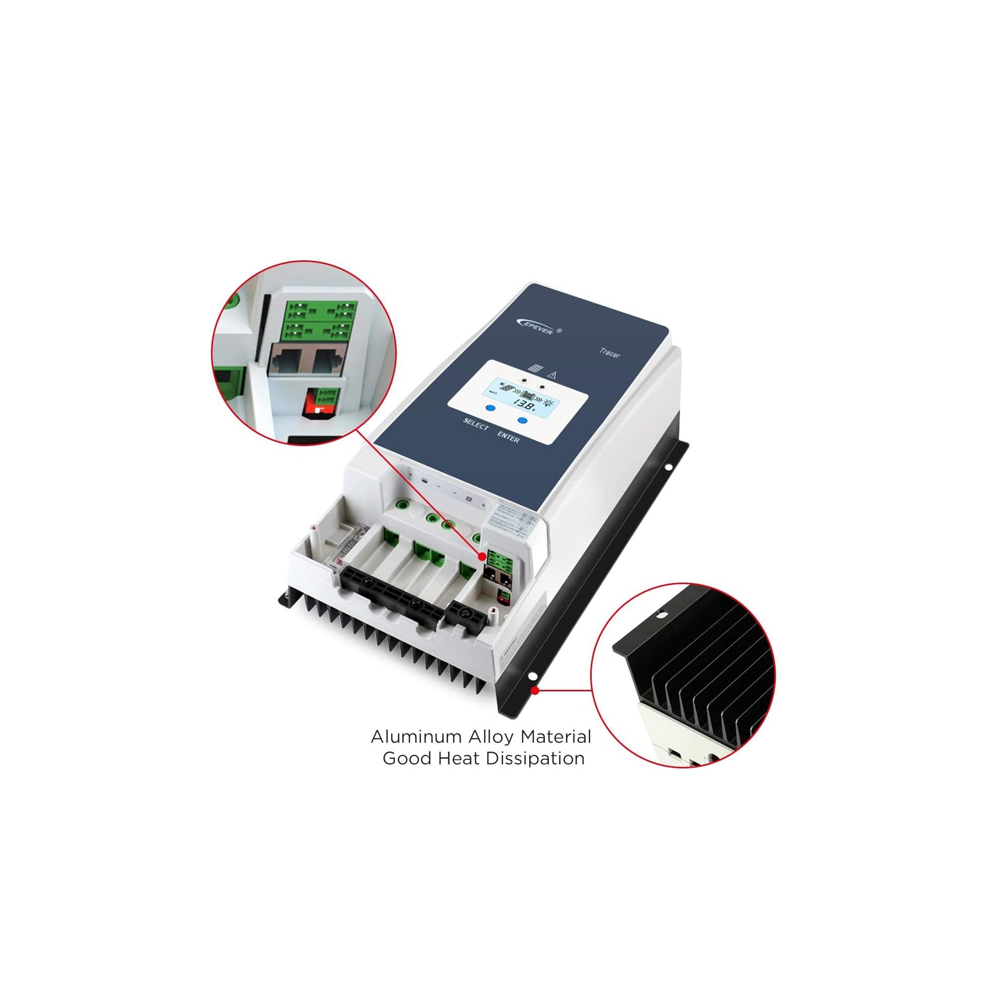 EPEVER Tracer 8415AN 80A MPPT Solar Charge Controller 12V/24V/36V/48V (installed view) EPEVER Tracer 8415AN 80A - TRACER8415AN installed view | NZ Depot