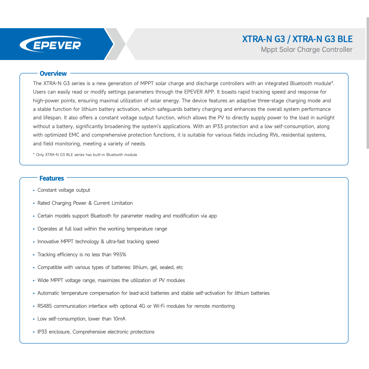EPEVER XTRA2206N G3 20A MPPT Charge Controller (installed view) EPEVER XTRA2206N G3 20A - XTRA2206N installed view | NZ Depot