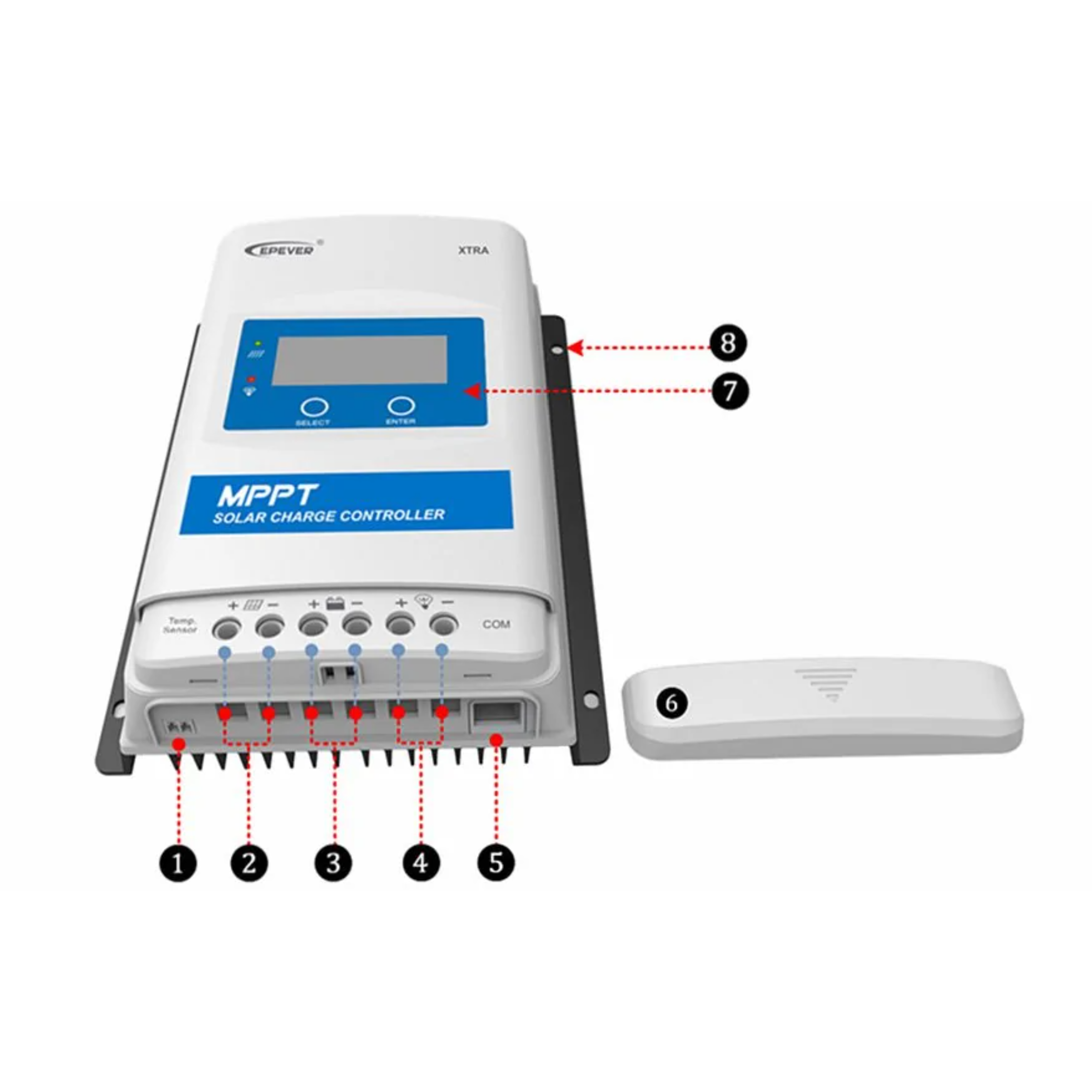 Epever XTRA2210N 20A Solar Charge Controller 12V 24V (product photo) Epever XTRA2210N 20A Solar - XTRA2210N product photo | NZ Depot