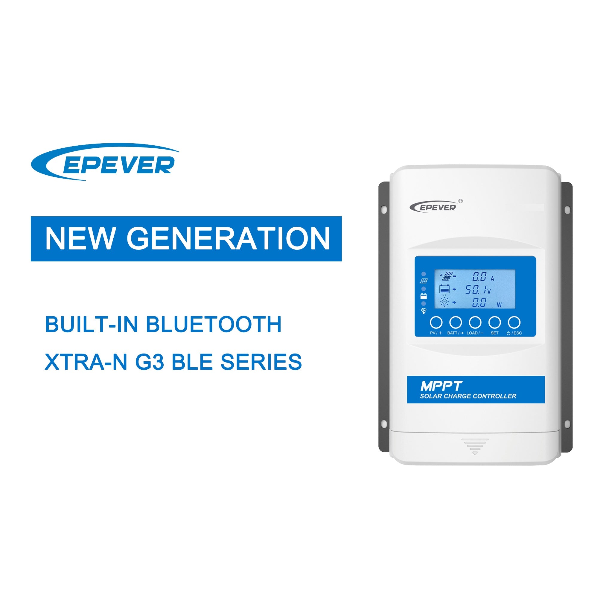 Epever 40A MPPT Charge Controller XTRA4210N G3 BLE - NEW Bluetooth Module (product photo) Epever 40A MPPT Charge Controller - XTRA4210NG3BLE product photo | NZ Depot