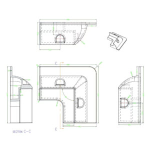 Black 7 Pcs Solar - MOUNT7-BK side profile | NZ Depot