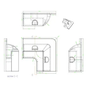 Black 7 Pcs Solar - MOUNT7-BK side profile | NZ Depot
