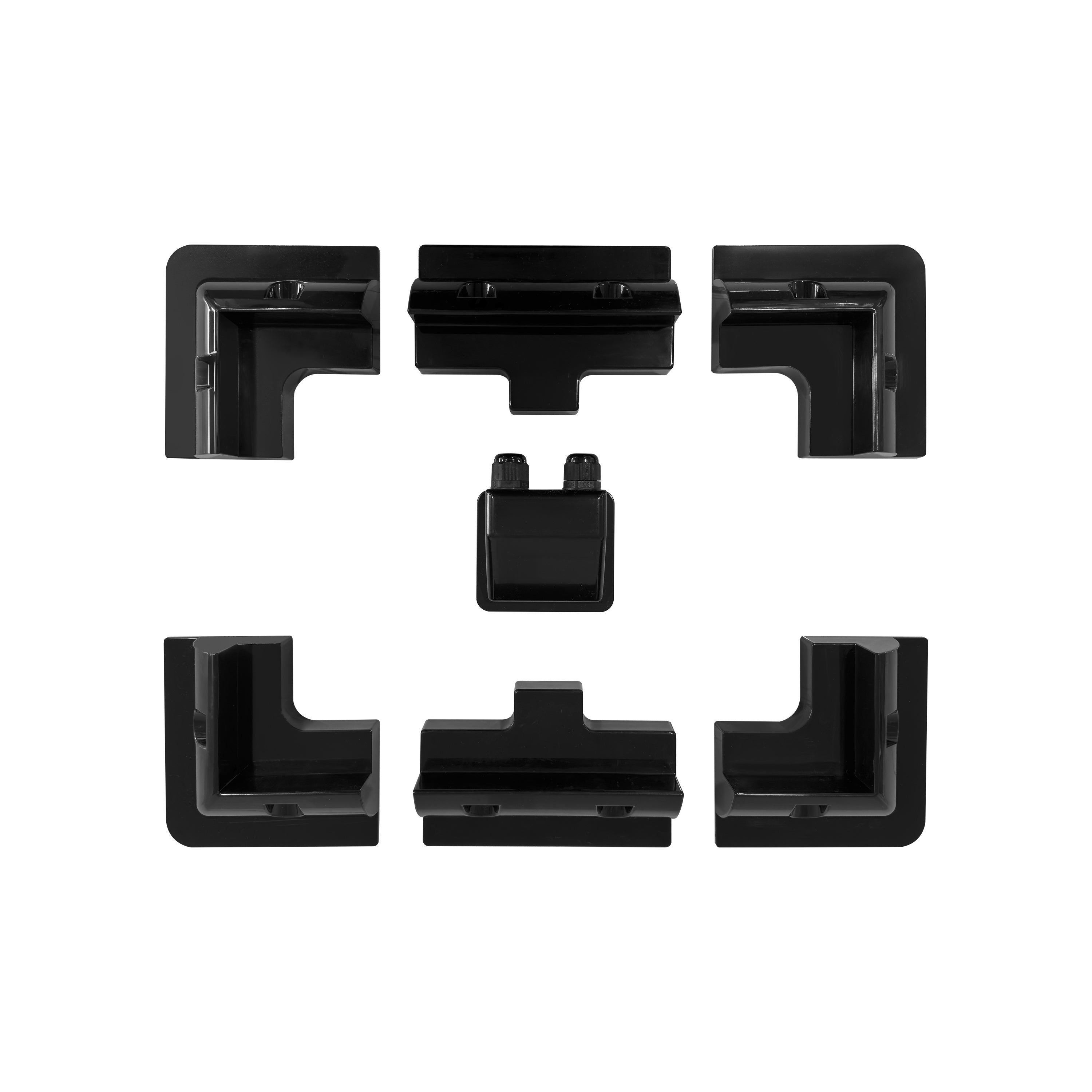 Black 7 Pcs Solar Panel Mounting Kit Drill-Free ABS Bracket Pass Through Boat RV (product photo) Black 7 Pcs Solar - MOUNT7-BK product photo | NZ Depot