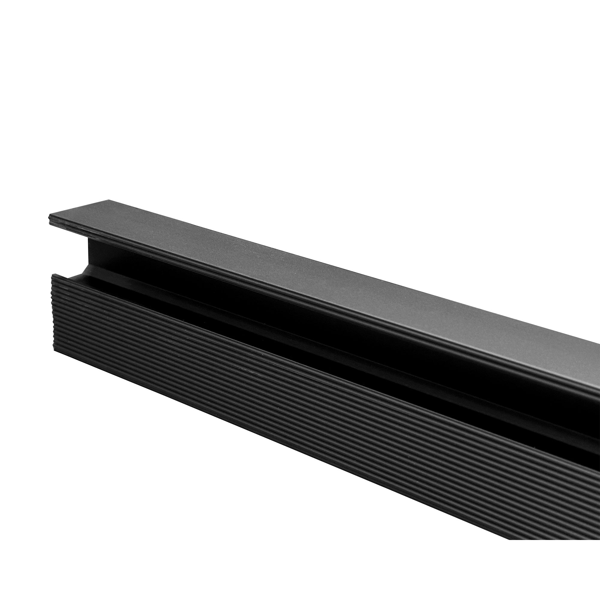 Black Anodized Aluminum Solar Mounting Rail 2.4m (side profile) Black Anodized Aluminum Solar - RAIL-2.4 side profile | NZ Depot