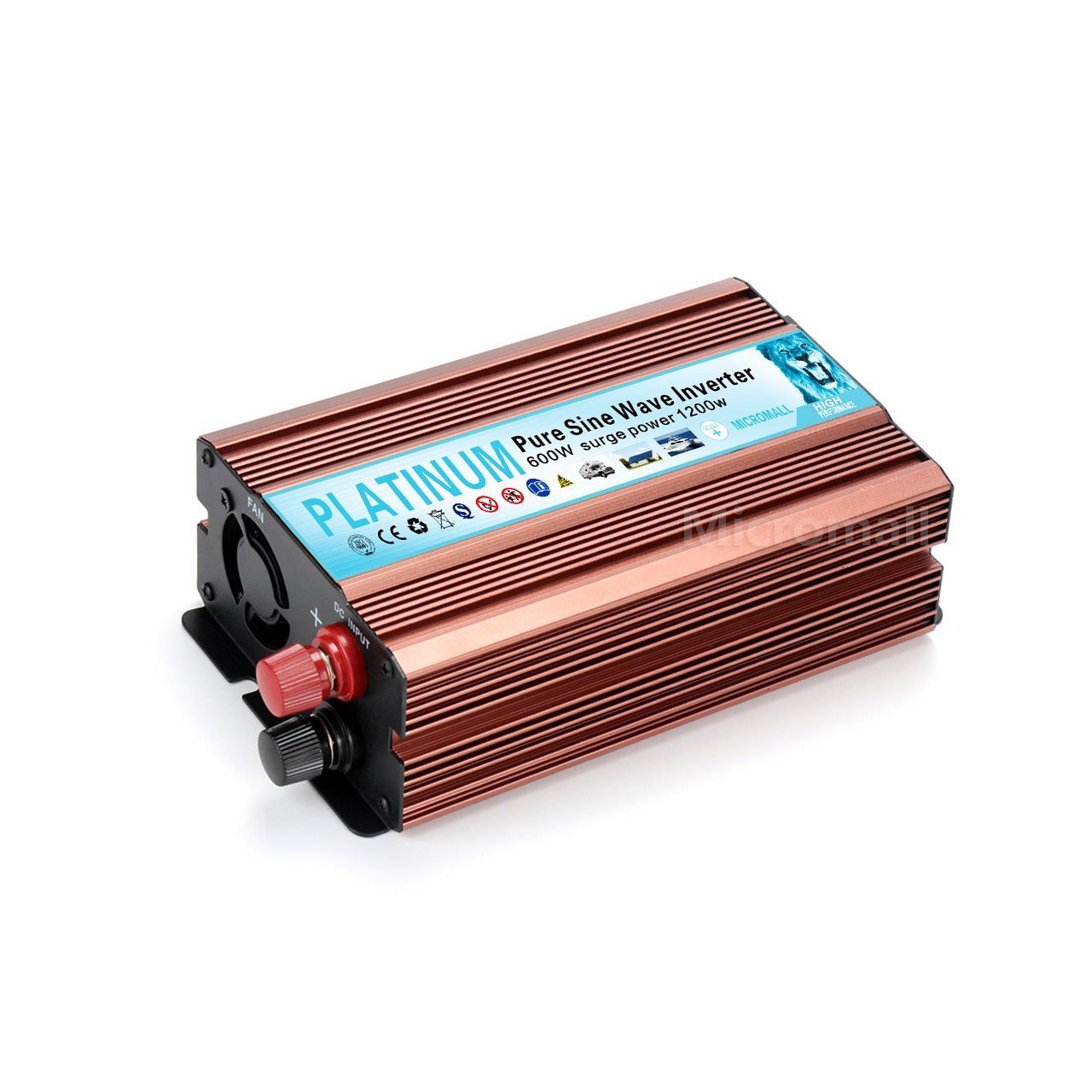 600W Pure Sine Wave Inverter 12V DC to 230V AC with USB & Overload Protection (detail view) 600W Pure Sine Wave - REP-12V600W detail view | NZ Depot