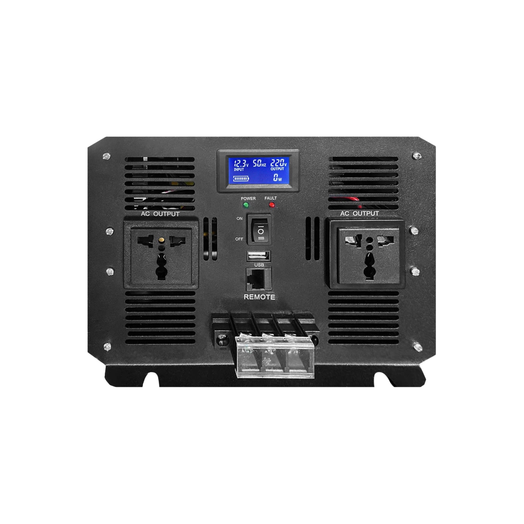 Pure Sine wave Inverter 5000W DC 24V-230V Converter Overload Protection USB (side profile) Pure Sine wave Inverter - REP-24V5000W side profile | NZ Depot