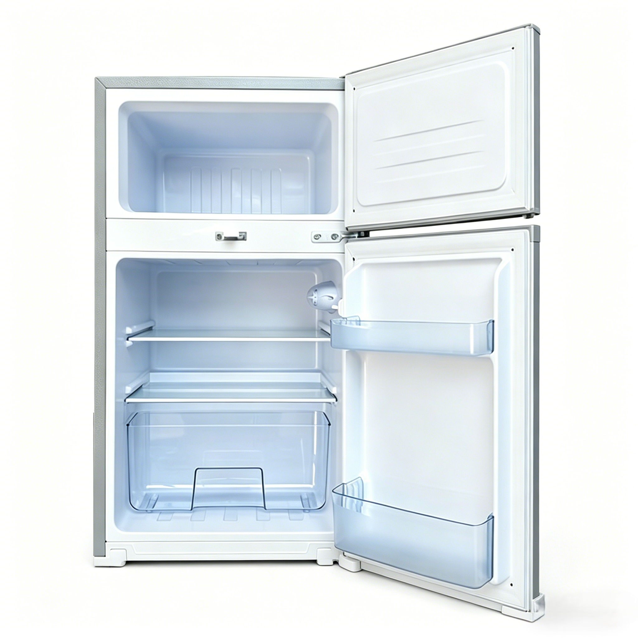 98L 12-24V DC Upright Dual Door Solar Powered Fridge Freezer with DC Compressor (side profile) 98L 12-24V DC Upright - BCD-98 side profile | NZ Depot