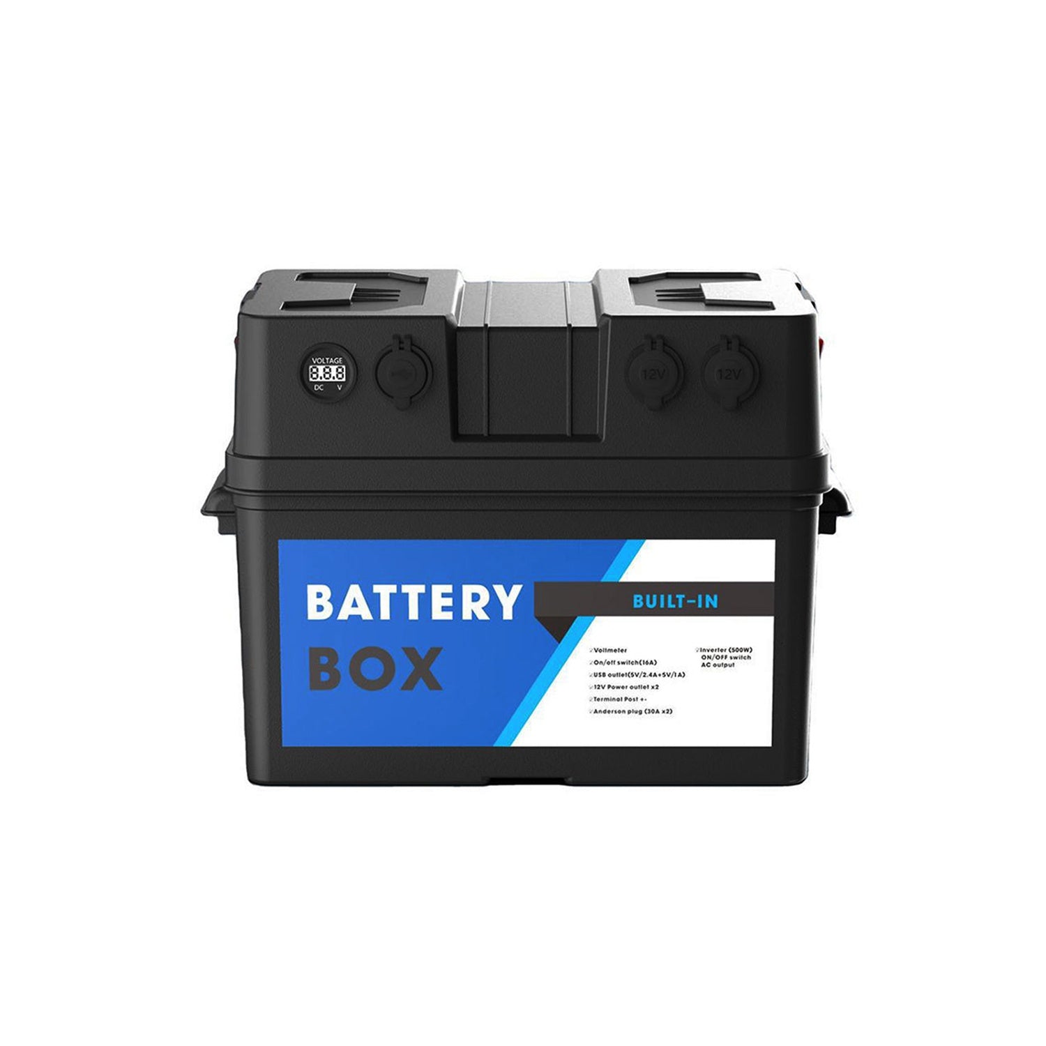 500W 1000W Max Portable Power Station LiFePO4 110Ah Battery Built-In for Camping (installed view) 500W 1000W Max Portable - BOX-CB2 installed view | NZ Depot
