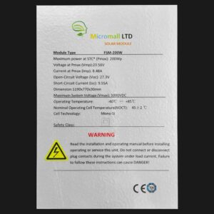 400W RV Solar Kit - CB400EPX30A-7 side profile | NZ Depot