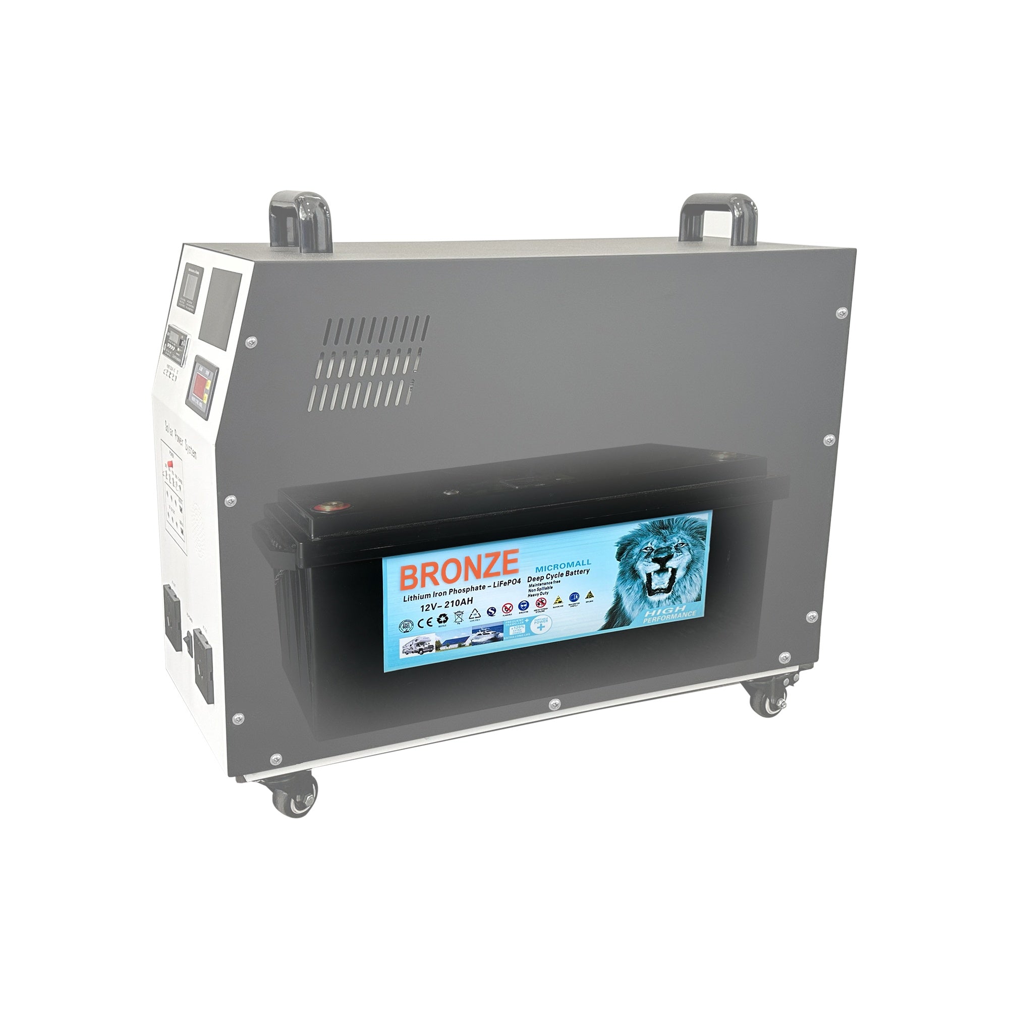 Portable Power Station Solar Power Station Power Bank 2000W 2560Wh (installed view) Portable Power Station Solar Power - SG2000+210AH installed view | NZ Depot