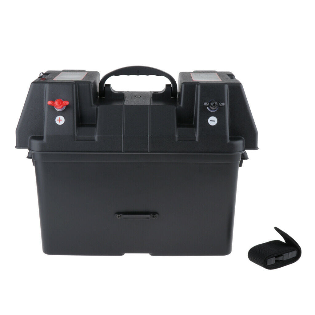 Battery Box with Voltmeter Gauge and Charger for Cars Boats RVs and Trucks (product photo) Battery Box with Voltmeter - BOX-2 product photo | NZ Depot