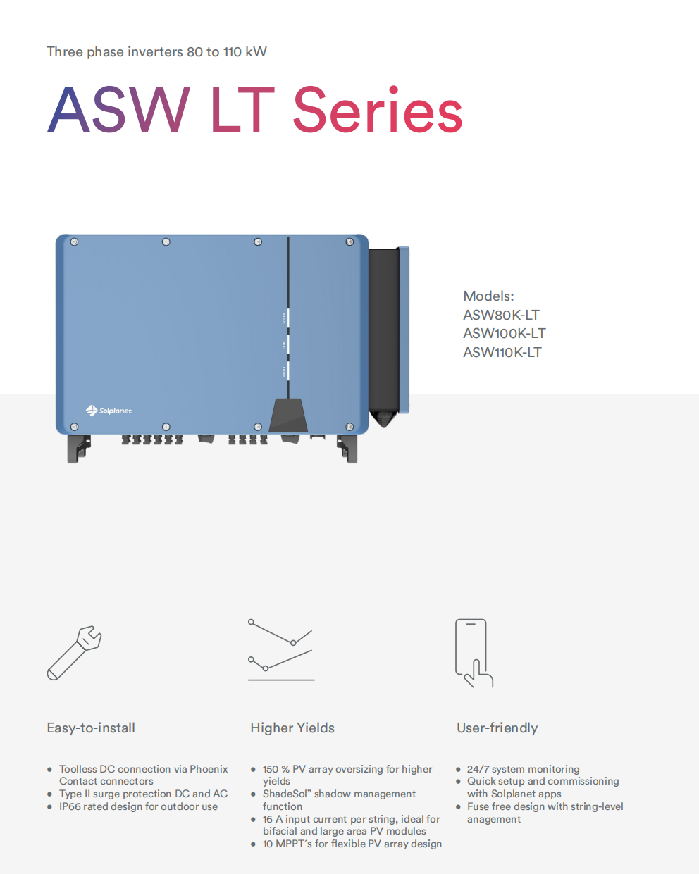 Solplanet ASW100K-LT 100KW Three Phase Solar Inverter (installed view) Solplanet ASW100K-LT 100KW Three - ASW100K-LT installed view | NZ Depot
