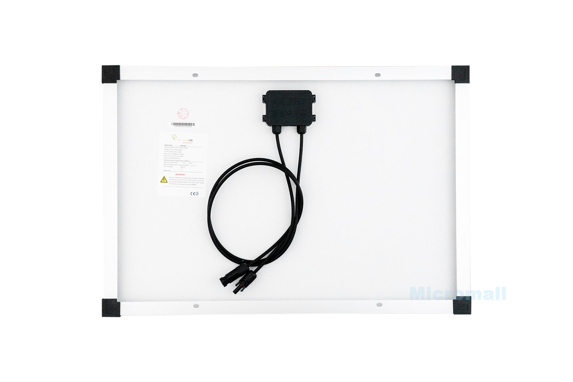 Premium Grade A+ 50W Mono Crystalline Solar Panel 12V to 18V (installed view) Premium Grade A+ 50W - SL-MONO50W installed view | NZ Depot