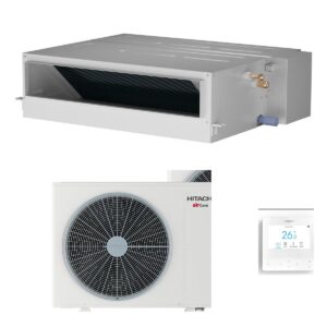 Hitachi 6kW Aircore 700 Mid Static - PPIM-2.5UFA1NQ-PAS-2.5UFASNQ1-SET front view | NZ Depot