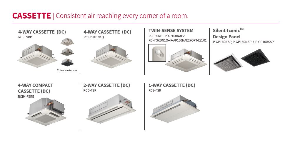Temperzone VRF Indoor Units (installed view) Temperzone VRF Indoor Units - TZ-TEMPERZONEVRFINDOORUNITS installed view | NZ Depot