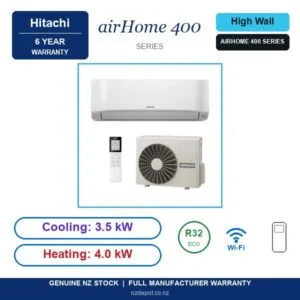 Hitachi 3.5kW airHome 400 - RAK-DJ35PHAT-RAC-DJ35PHAT-SET side profile | NZ Depot
