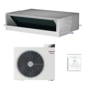 Hitachi 14kW Aircore 700 High Static Three Phase Ducted Systems Heat Pump Air Conditioner - Complete Set (Indoor + Outdoor) - NZ Depot