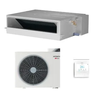Hitachi 6kW Aircore 700 Mid Static Ducted Systems Heat Pump Air Conditioner - Complete Set (Indoor + Outdoor) - NZ Depot