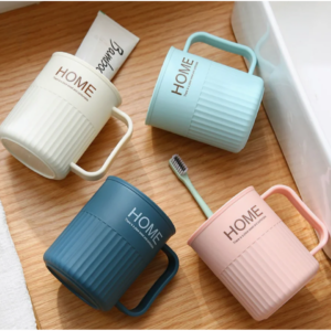 Buy 2XMouthwash Cup,Dual-Color Contrast,Stackable Design Saves Bathroom Space Online - Homeware Clearance Sale -  - 2 - NZ Depot Delivery