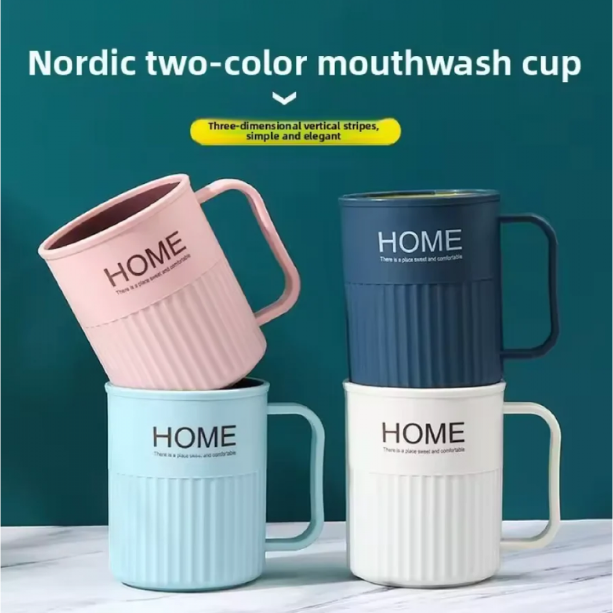 2XMouthwash Cup,Dual-Color Contrast,Stackable Design Saves Bathroom Space - Mouthwash Cup - Homeware Clearance Sale - 3 - NZ DEPOT Bathroom Buy 2XMouthwash Cup,Dual-Color Contrast,Stackable Design Saves Bathroom Space Online - Homeware Clearance Sale - - 3 - NZ Depot Delivery