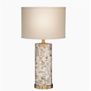 Buy American Luxury Shell Table Lamp LED Cloth Art Desk Light Online - Homeware Clearance Sale -  - 1 - NZ Depot Delivery