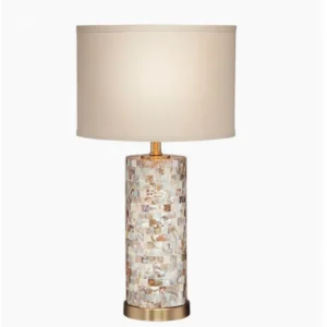 Buy American Luxury Shell Table Lamp LED Cloth Art Desk Light Online - Homeware Clearance Sale -  - 1 - NZ Depot Delivery