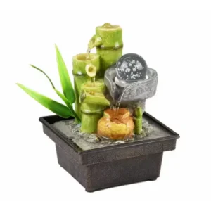 Buy Bamboo Shaped Desktop Water Flow Ornament With Crystal Ball 13x13x17.5cm Online - Homeware Clearance Sale -  - 2 - NZ Depot Delivery